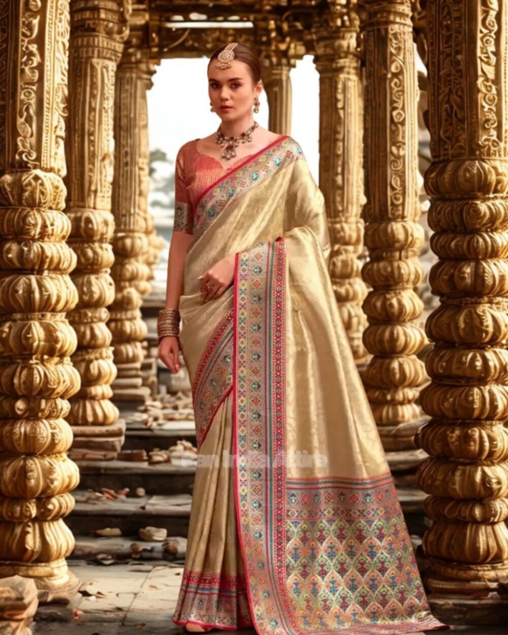 Designer tissue silk saree