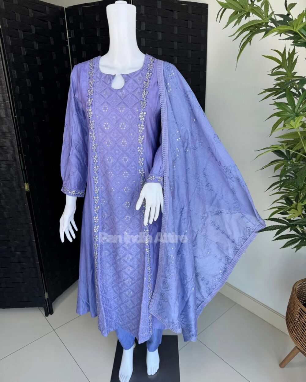 Lavender A-cut full suit set - Image 3