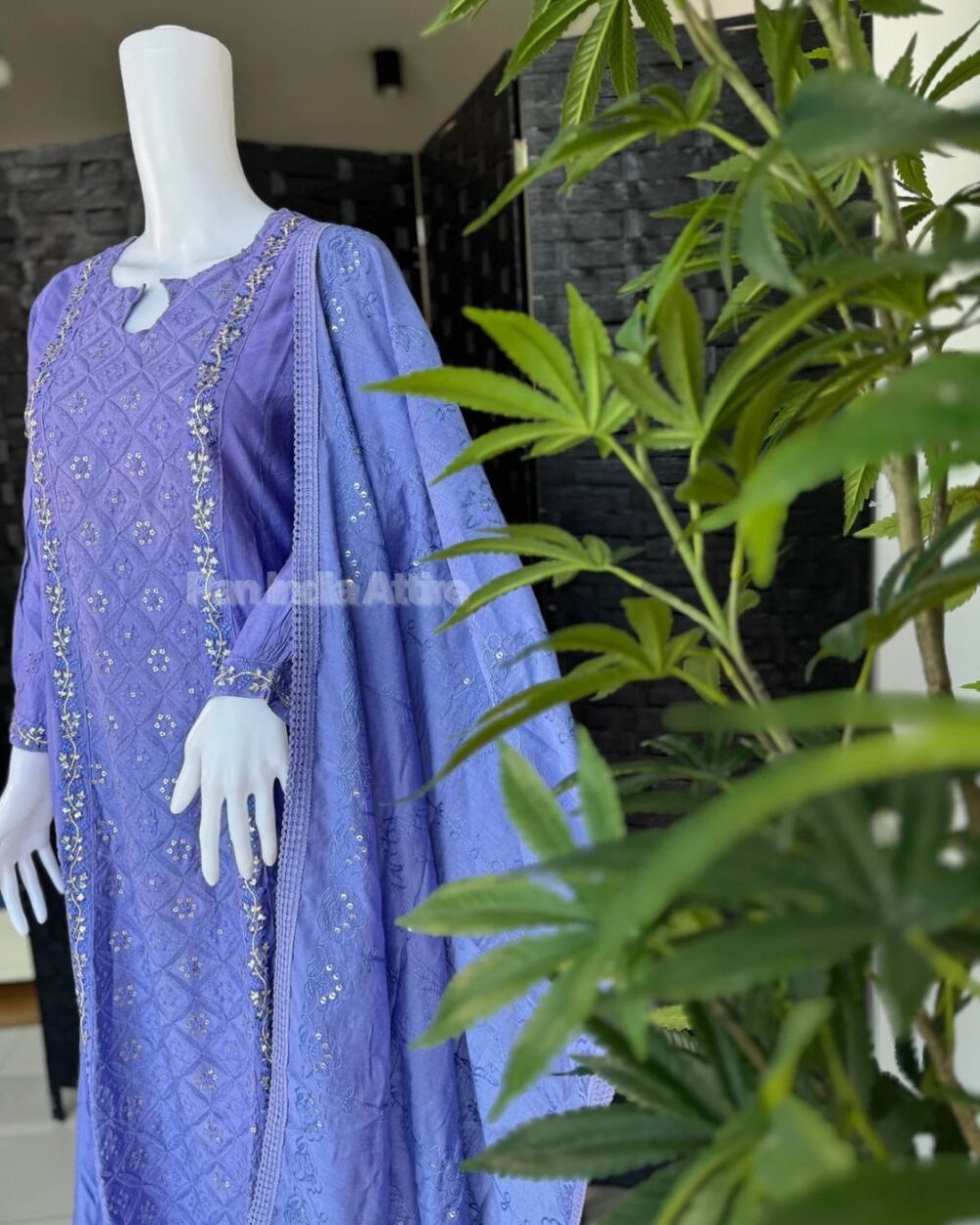 Lavender A-cut full suit set - Image 4