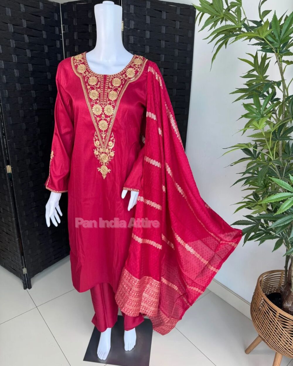 Maroon salwar full set - Image 2