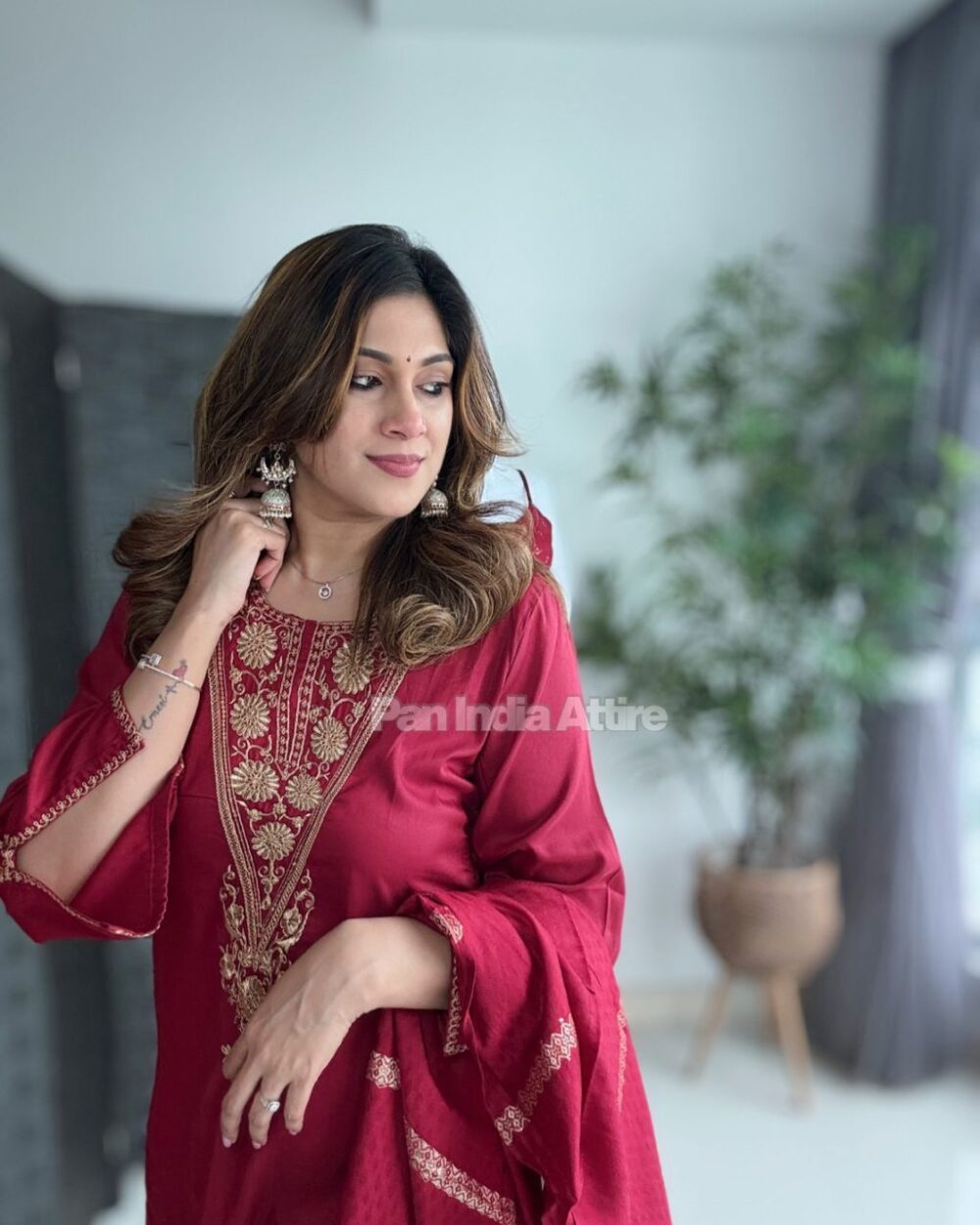 Maroon salwar full set