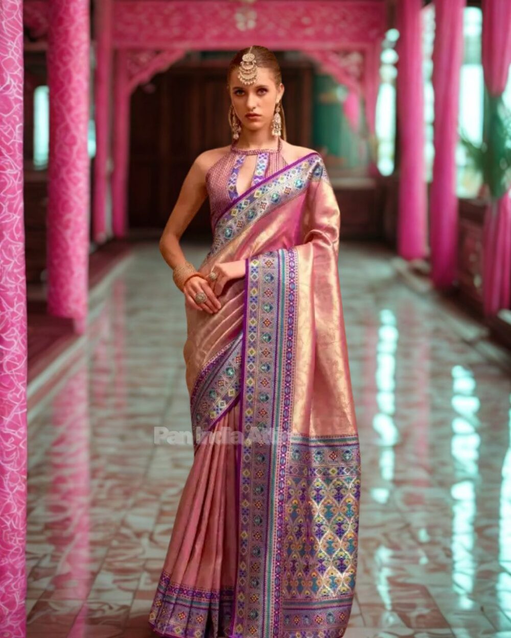 Designer tissue silk saree