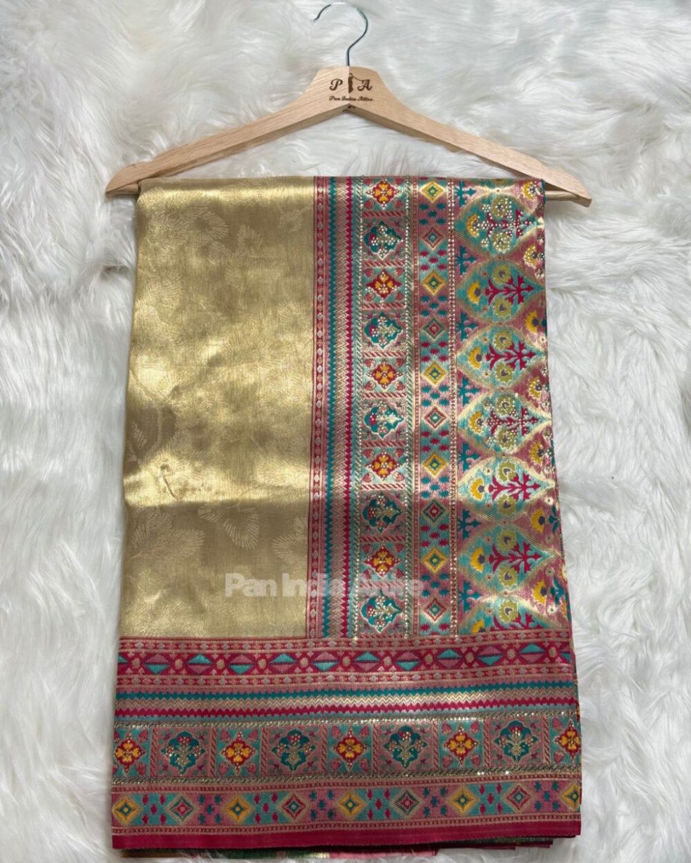 Designer tissue silk saree - Image 2