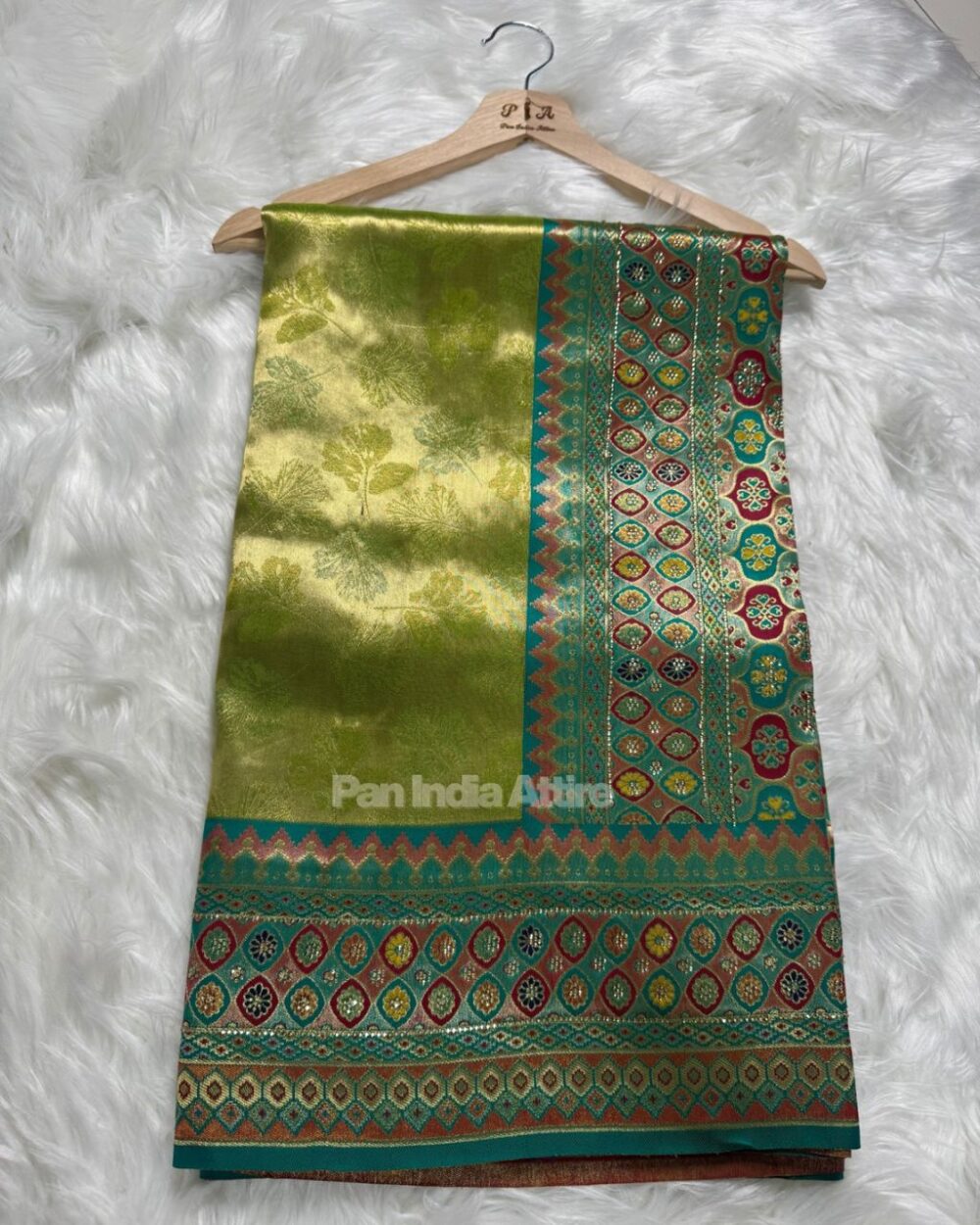 Designer tissue silk saree - Image 2