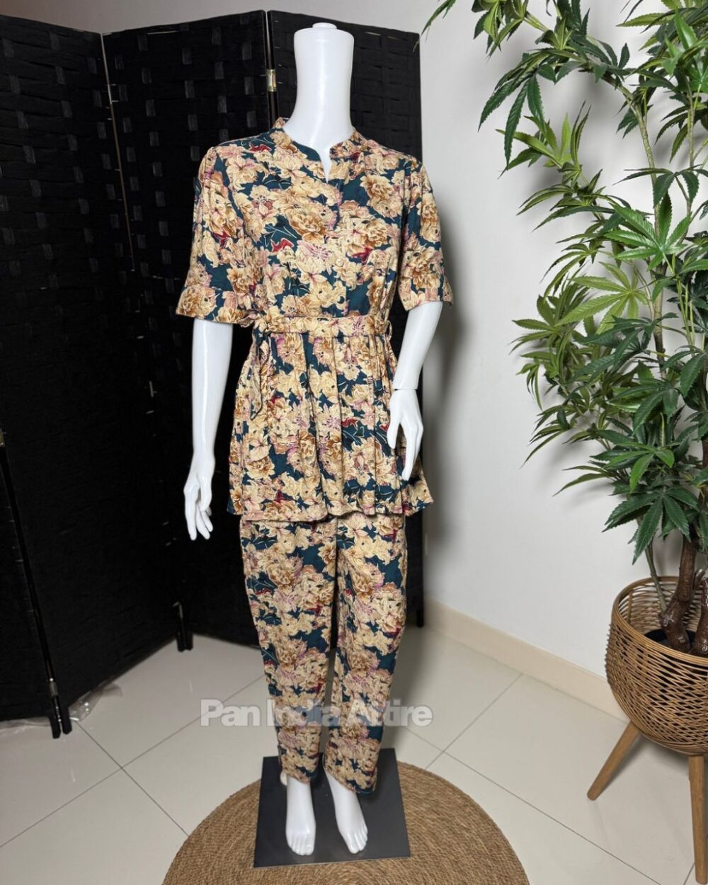 Floral peplum co-ord set