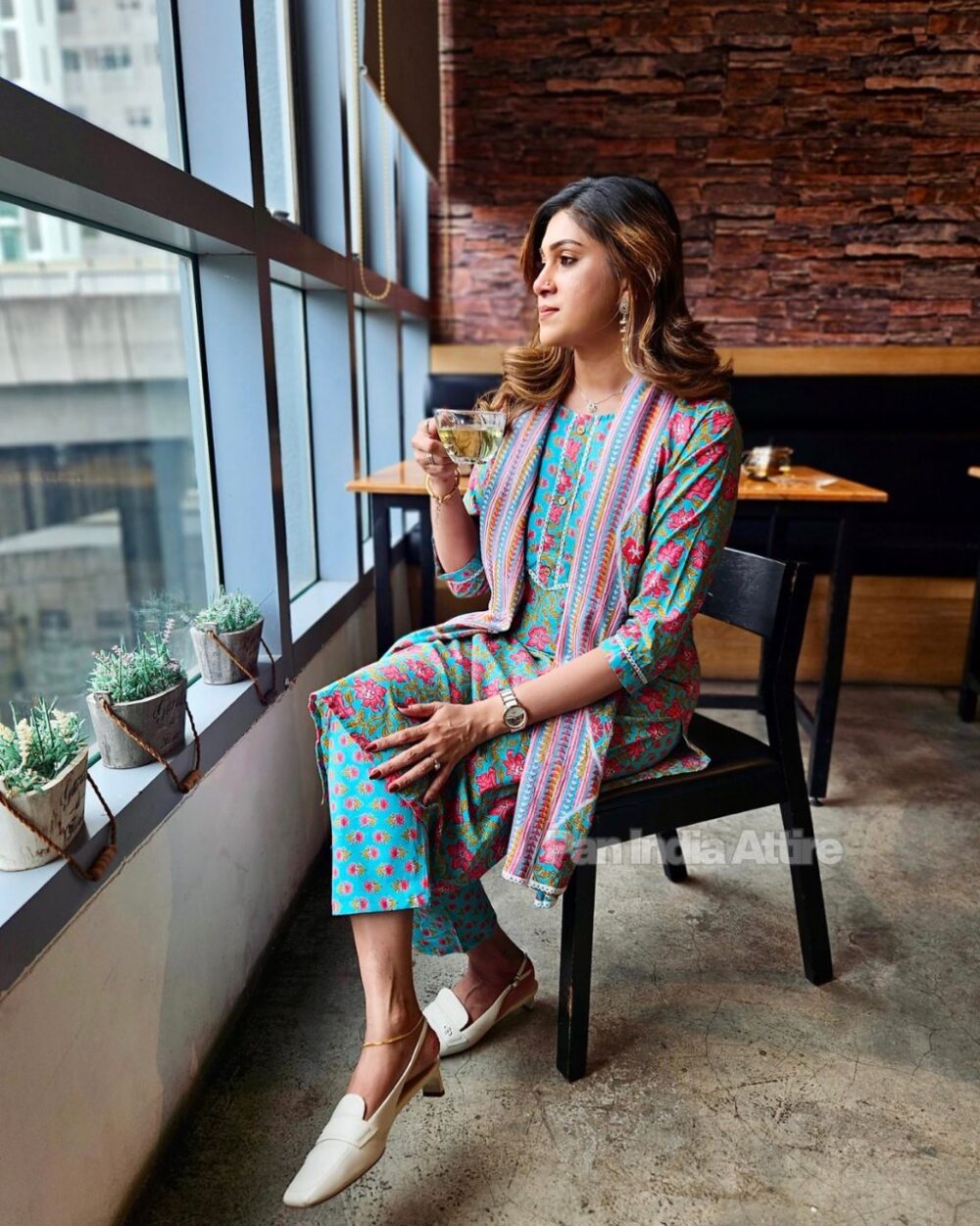 Floral cotton full suit