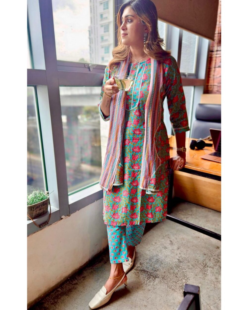 Floral cotton full suit - Image 2