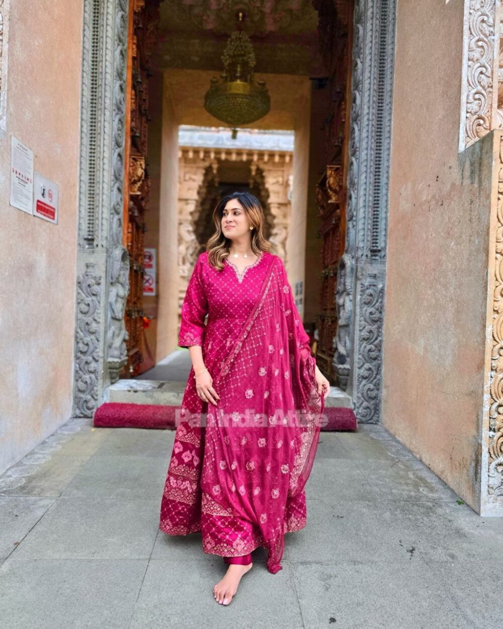 Bandhani- print anarkali full suit set - Image 2