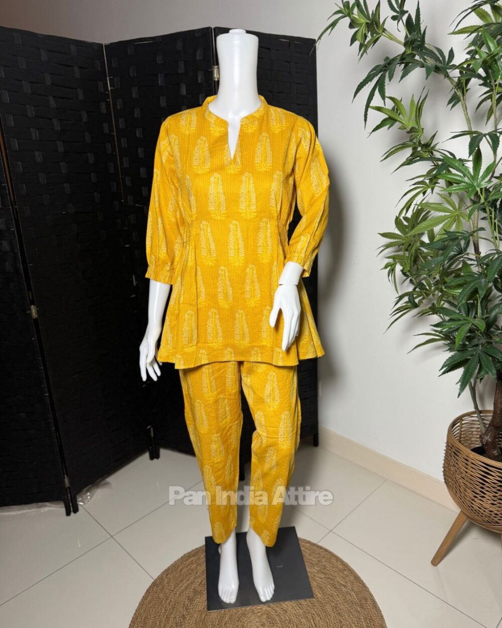 Yellow cotton co-ord set
